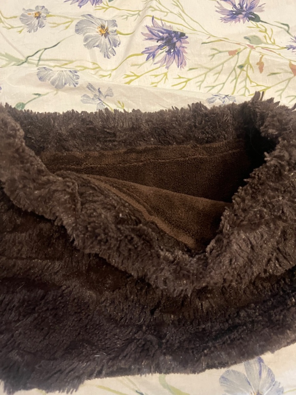 Handmade Y2K Plush Faux Fur Mini Skirt Dark Brown OOAK - Picture 4 of 4